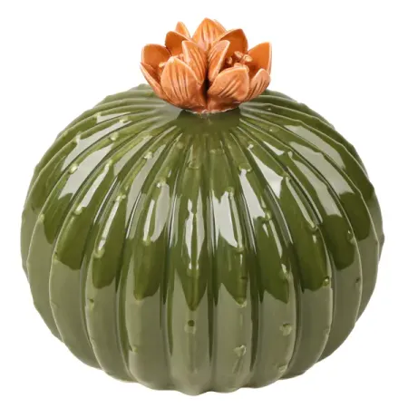 Декоративная фигура Dream River Кактус керамика зеленый 17x15 см