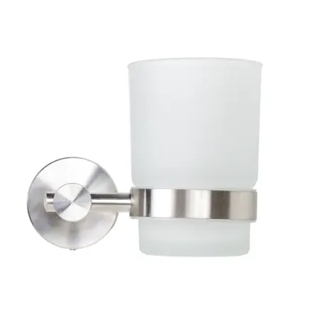 Стакан для зубных щеток Martes стекло/нержавеющая сталь цвет хром