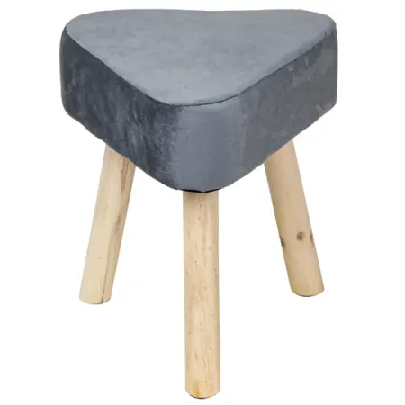 Пуф на ножках полиэстер Dream River серый 32x36 см