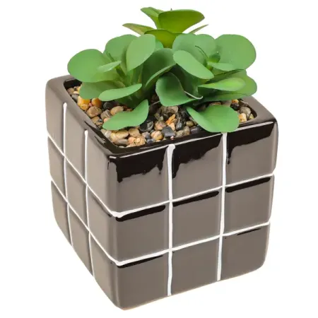 Искусственное растение в горшке Dream River Куб 17 см