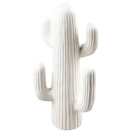 Декоративная фигура Dream River Кактус керамика белый 9.5x38 см