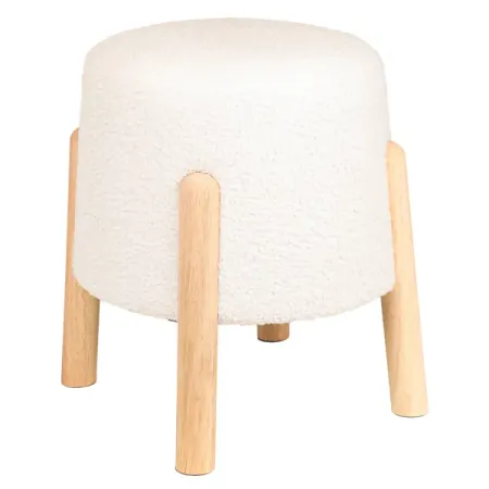 Пуф на ножках полиэстер Dream River белый 41x41.5 см