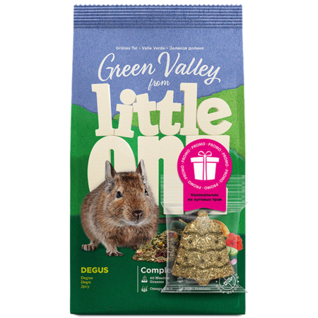 Сухие корма Little One Зеленая долина: Корм из разнотравья для дегу, 750 г + Колокольчик подарок (750 г)