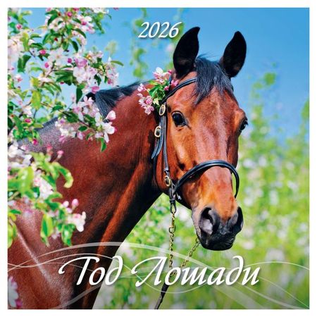 Календарь Дитон Год лошади на скрепке 2026 г, 285х285 мм