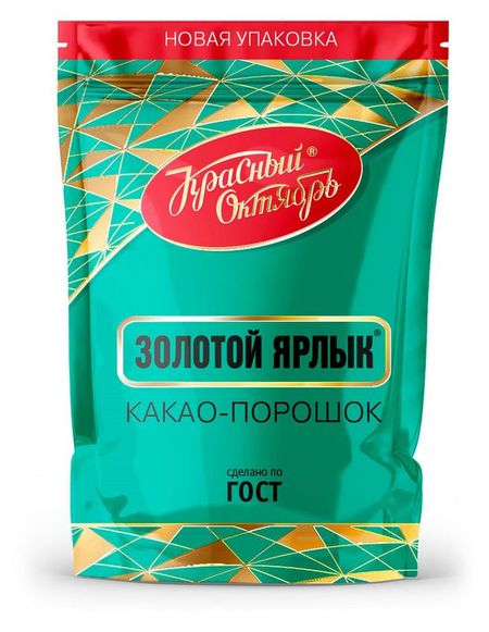 Какао-порошок Красный октябрь золотой ярлык, 185 г