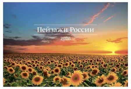 Календарь настольный Great Print на 2026 год Домик Пейзажи России