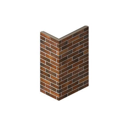 Искусственный камень угловой White Hills Терамо Брик коричнево-медный (18 шт.=1,21 пог.м)