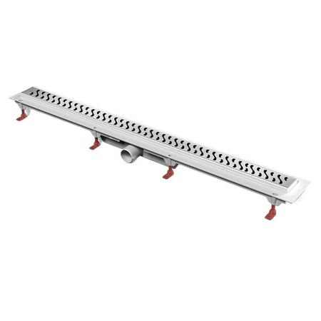 Лоток душевой MCH Harmony с комбинированным затвором 850х60 мм d50 мм решетка из нержавеющей стали (CH850/50H) решетка для аэрофритюрницы из нержавеющей стали