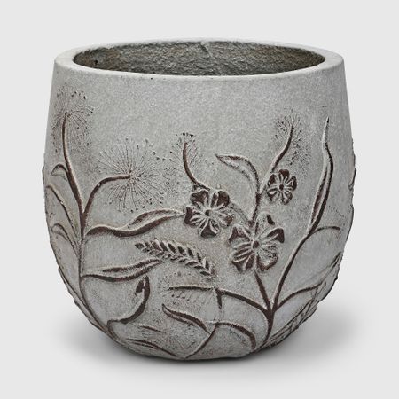Кашпо Ownland цветы антик серое 34х34х31 см