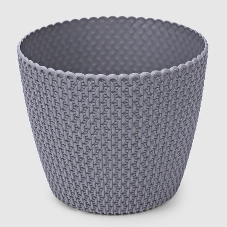 Кашпо Zhejiang Kaiyang для цветов 15х12.7 см серое