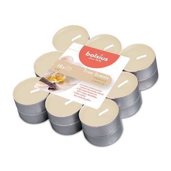 Свечи чайные 4часа 18 шт Bolsius true scents ваниль