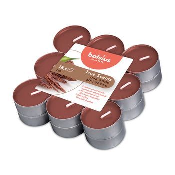 Свечи чайные 4часа 18 шт Bolsius true scents удовое дерево