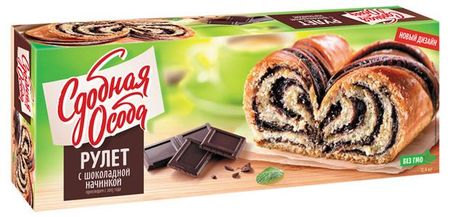 Рулет Сдобная Особа с шоколадной начинкой, 400 г