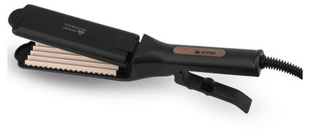 Щипцы для укладки волос Vitek VT-8407 45Вт турмалиновое покрытие черные