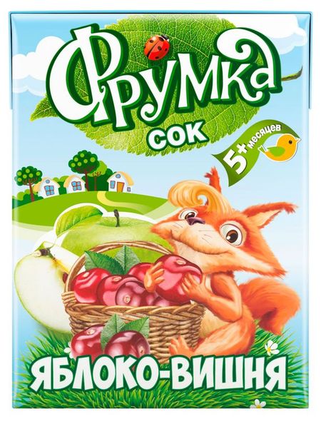 Сок Фрумка яблоко вишня осветленный с 5 мес., 200 мл