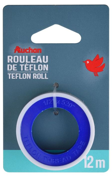 Лента тефлоновая уплотнительная АШАН Красная птица, 12 м