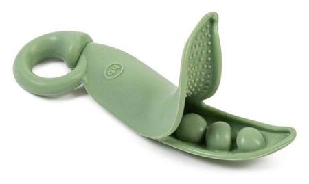 Прорезыватель силиконовый Happy Baby Горошек зеленый с 4 мес., 1 шт