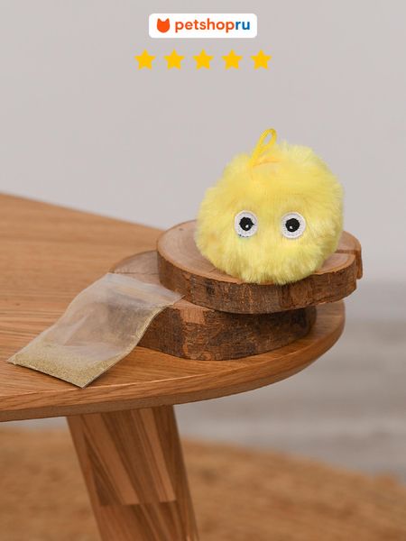 Для дома PETSHOP Интерактивная игрушка для кошек, мягкий мячик со звуком (100 г)