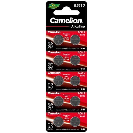 Батарейка Camelion Mercury Free таблетка AG10 1,5 В (10 шт.) (AG10-BP10)