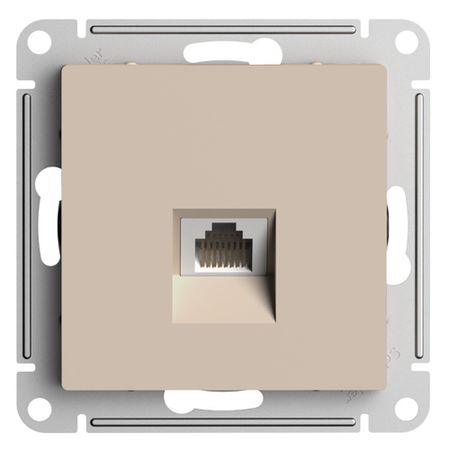 Розетка компьютерная Systeme Electric AtlasDesign встраиваемая песочная RJ45 (ATN001286)