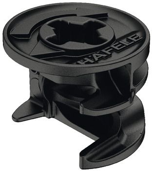 Hafele Корпусная стяжка Minifix 15 черная 23мм, упаковка - 100 штук,  262.26.356