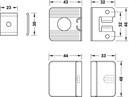 Hafele Навес для шкафа, заглушка 90 кг на пару 290.34.700 видимое невидимое вигилянская