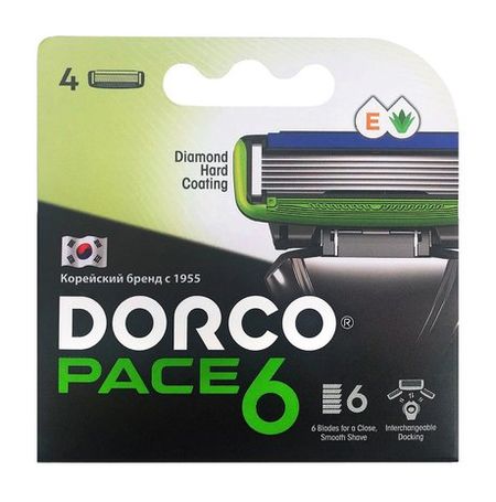 Dorco Pace Six Blades 4 Cartridges