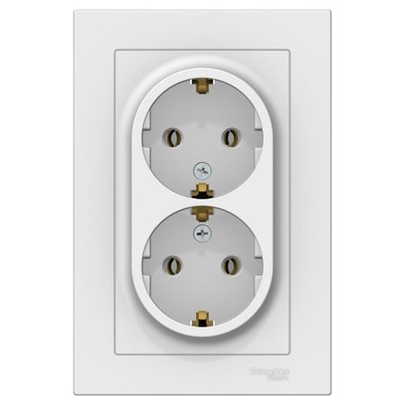 Розетка Systeme Electric AtlasDesign встраиваемая лотос (ATN001324)