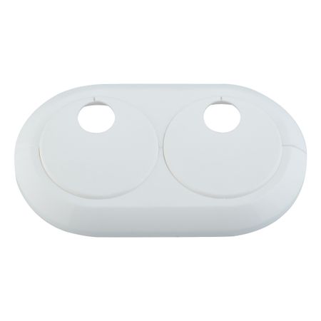 Отражатель декоративный двойной MCH d15 мм с эксцентриковой накладкой белый пластиковый (KB2000-15KIT)