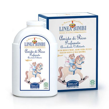 Присыпка для тела HELAN Детская мягкая рисовая присыпка Linea Bimbi