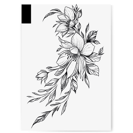 Наклейки для тела PRINT FACTORY Переводная Временная Татуировка Зефирантес наклейки для тела print factory временная переводная татуировка ы лилия