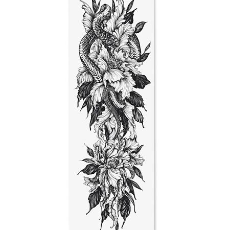 Наклейки для тела PRINT FACTORY Переводная Временная Татуировка рукав 