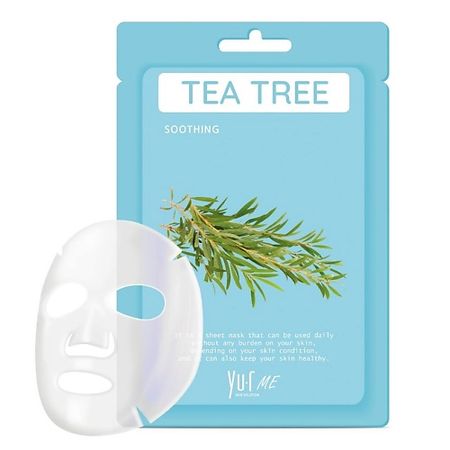 Маска для лица YU.R Тканевая маска для лица с экстрактом чайного дерева ME Tea Tree Sheet Mask игла для чайного ножа из сандалового дерева