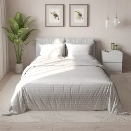 Комплект постельного белья Capresa двухспальный страйп полис белый комплект постельного белья dreamreal из хлопка в полоску 4 шт