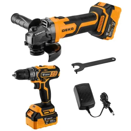 Набор аккумуляторного инструмента Deko дрель DKCD20 УШМ DKAG20125 беспроводная мини дрель xmsj 3 скорости