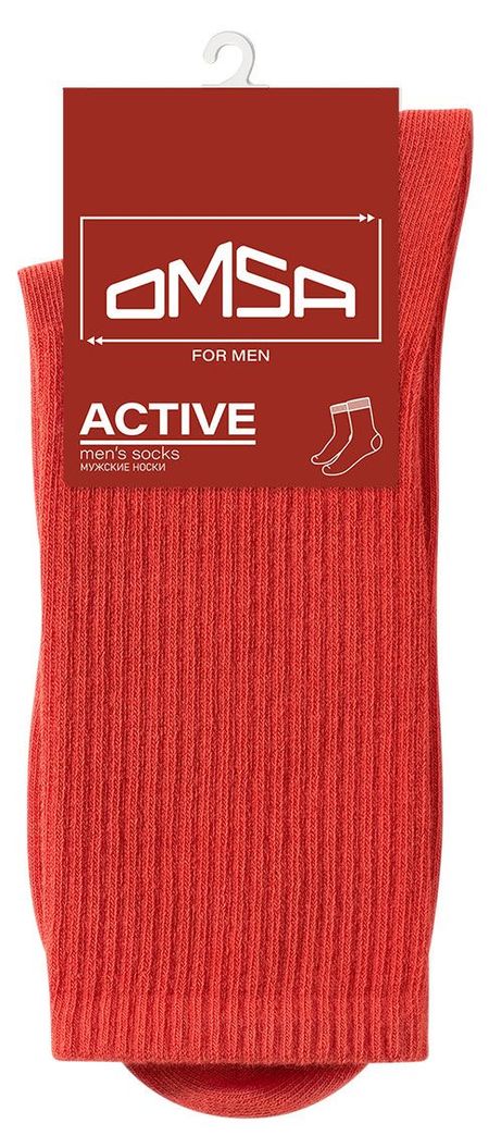 Носки мужские Omsa Active 116 с высокой резинкой Orange, р 39-41