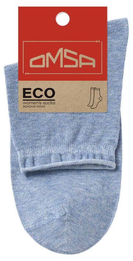Носки женские Omsa ECO 256 с люрексом - борт руликом Jeans Melange, р. 35-38