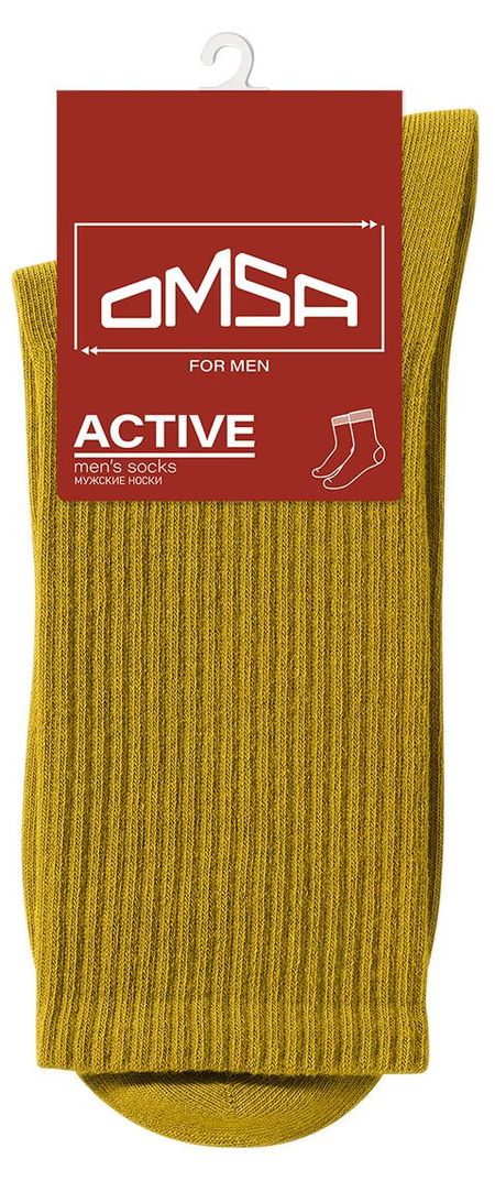 Носки мужские Omsa Active 116 с высокой резинкой Oliva, р 45-47
