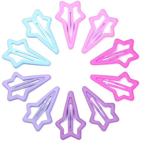 Набор заколок для волос LEROYA Матовые черные заколки звездочки клик клак для волос разъемы mx3 0 5557 черные 5 шт