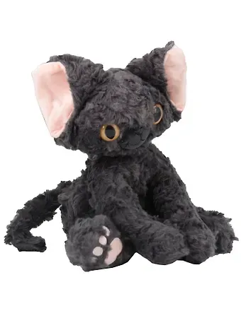 Мягкая игрушка Котик сидит (серый) (Корниш рекс) (25см) (14-1253-202505-T36)