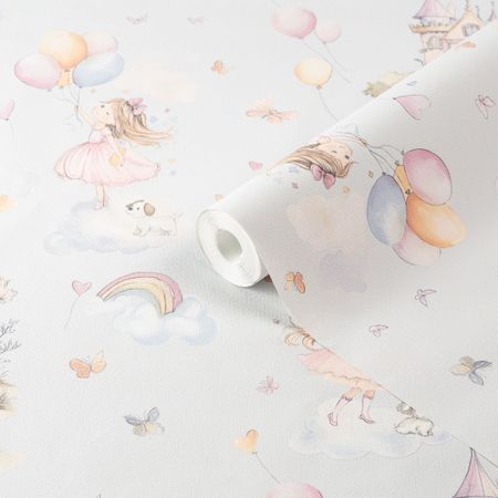 Обои компакт-винил на флизелиновой основе Erismann Kids`Story 60948-03 (1,06х10,05 м) носки детские хох kids бело розовые 14 16