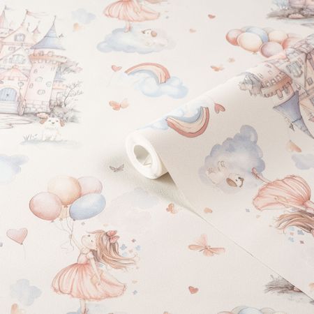 Обои компакт-винил на флизелиновой основе Erismann Kids`Story 60948-02 (1,06х10,05 м) носки детские хох kids бело розовые 14 16