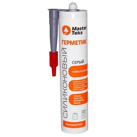 Герметик силиконовый MasterTeks PM универсальный серый 290 мл