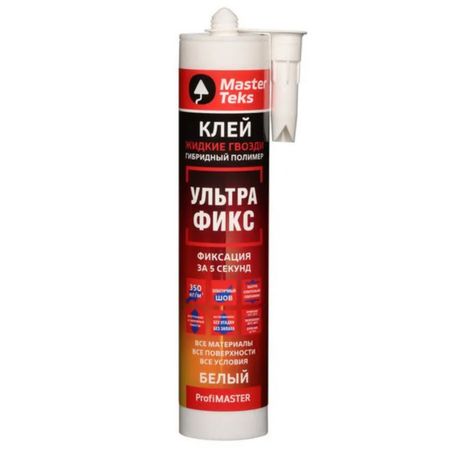 Клей гибридный MasterTeks PM жг 350 кг/м2 ультрафикс белый 290 г