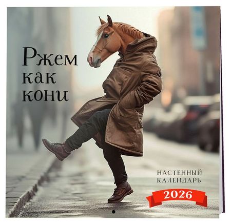 Календарь настенный Эксмо Ржем как кони на 2026 год, 300х300 мм анатолий федорович кони лучшие речи