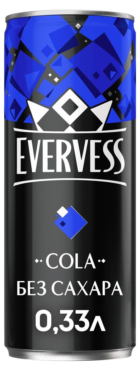 Напиток газированный Evervess Кола без сахара, 0,33 л