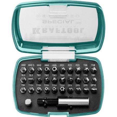 Набор бит Kraftool Special-32 (2610-H32) PH/PZ/SL/TORX 25 мм с адаптером (32 шт.)