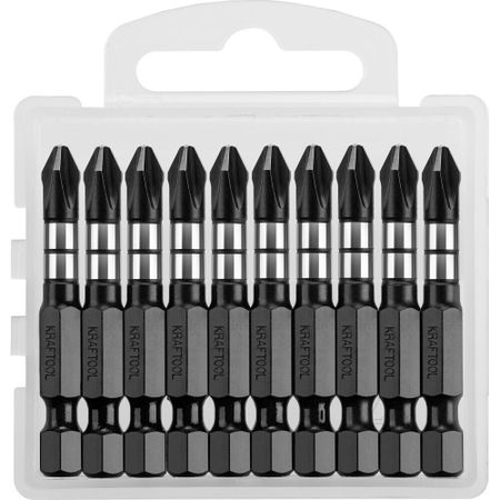 Бита Kraftool Impact (26191-2-50-S10) PH2 50 мм ударная (10 шт.)