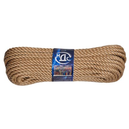 Канат крученый джутовый 3 пряди d10 мм 50 м МДС сувенир акм брелок канат разводной мост античное олово металлическая вставка