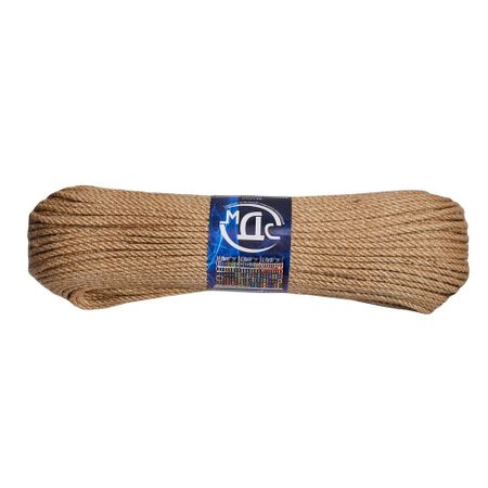 Шнур крученый джутовый 3 пряди d4 мм 100 м МДС